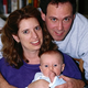 David and Diane Huber with son Tyler at age three months.